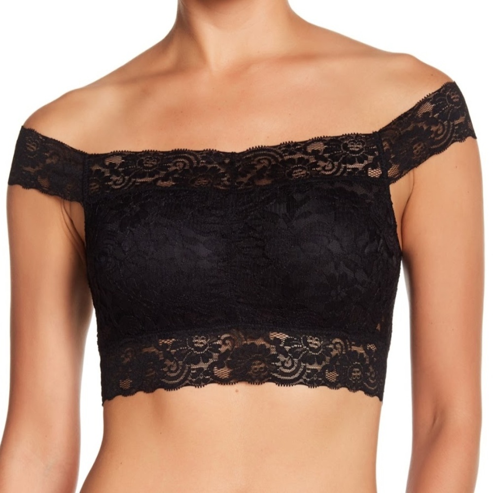 NWT Black Full Coverage Bralette Removable Pads S & M
